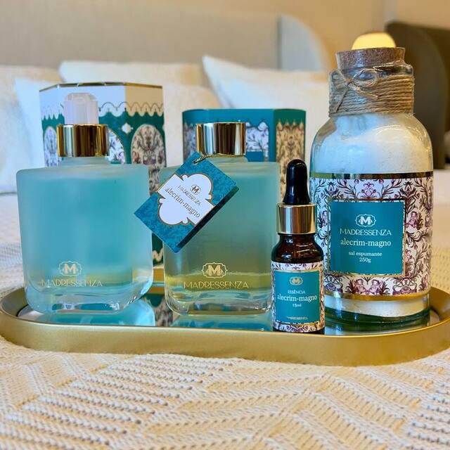 Produtos de aromatização Madressenza, linha Alecrim-Magno